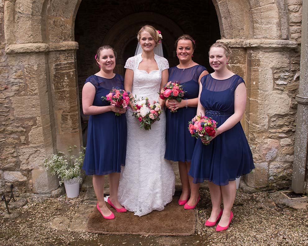 The bride and her bridesmaids. Hair by Fringe Hair & Beauty.